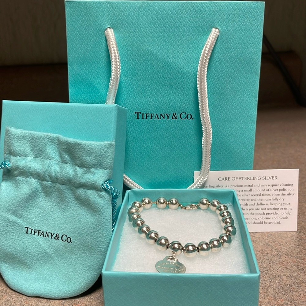 Genuine Tiffany & Co. Return to Tiffany Heart Tag Large Bead Bracelet